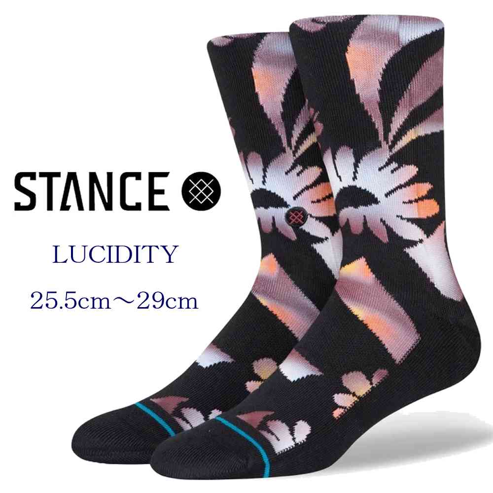 Stance Socks LUCIDITY ルースィディティ スタンスソックス メンズ 25.5cm-29.0cm ギフト 男性 彼氏 プレゼント 贈り物 Stance スタンス 靴下