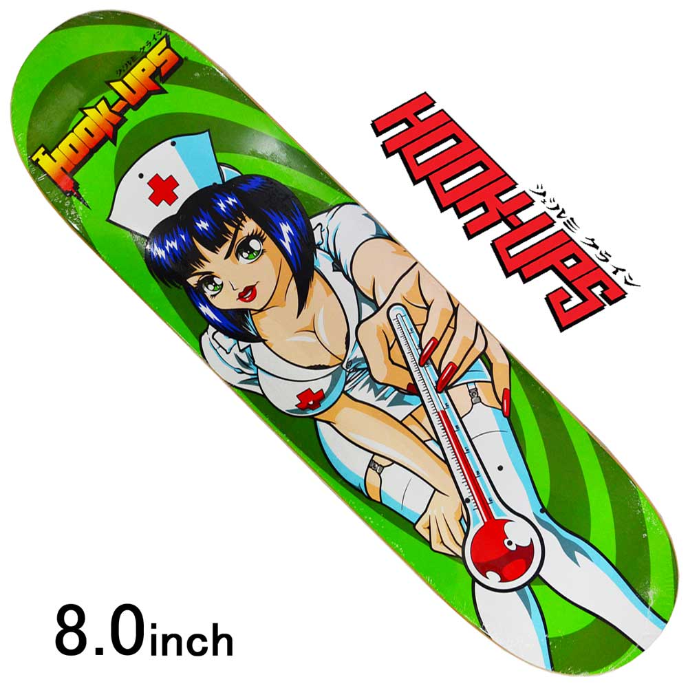 8.0インチ フックアップス スケボー デッキ 板 Hook Ups Nurs Brandi Deck スケートボード スケボーデッキ ナースブランディー アニメ グラフィック 人気 ブランド ジェルミクライン