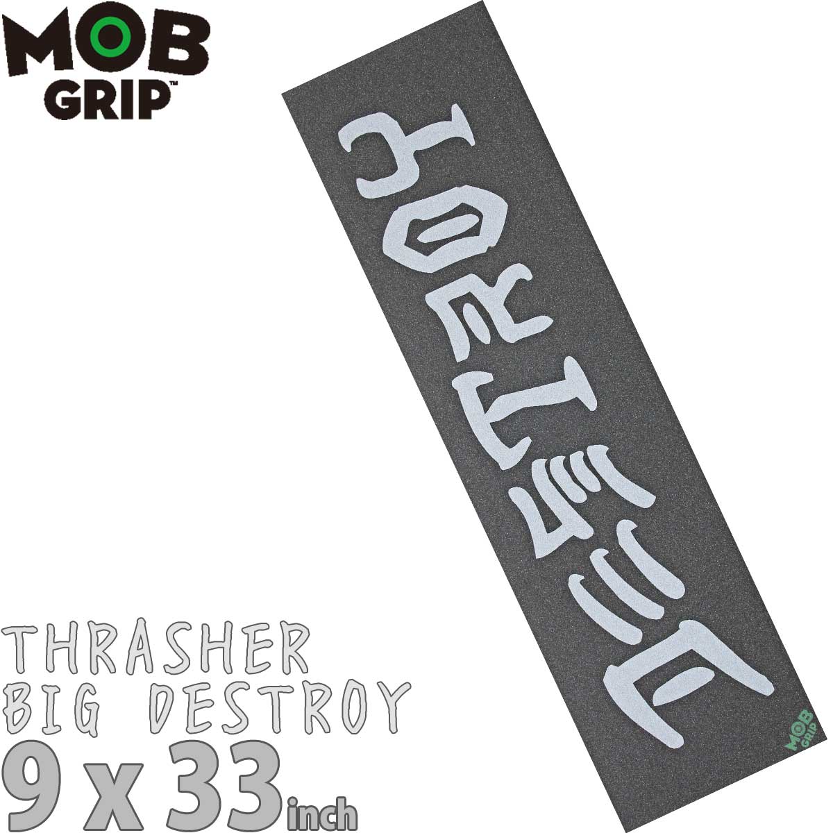 モブグリップ スラッシャースケボー デッキテープ 9インチ ビッグデストロイ Thrasher Big Destroy Mob Griptape Skateboard コラボ グリップ スケートボード スケート パーツ ザラザラ 滑り止…