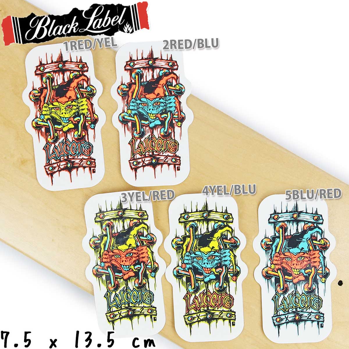 ブラックレーベル スケボー ステッカー シール デカール Black Label Skateboard John Lucero X2 Stick..