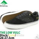 エメリカ スニーカー ローバルク ブラック/ゴールド/ホワイト 25.5-28cm Emerica Low Vulc G6 BLK/GLD/WHT スケボー スケートボード シューズ スケシュー アーバンスポーツ ストリート パーク ランプ メンズ 靴 人気ブランド スエード スウェード 黒 バルカナイズ