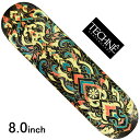 テクネ 8.0インチ スケボー デッキ 単品 Techne Skateboards Inner Fire Graphics By Palehorse スケボーデッキ スケートボード 彫 タトゥーアートグラフィック