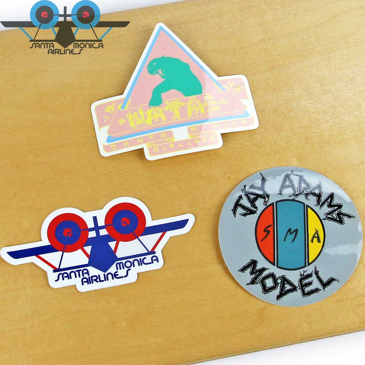 サンタモニカエアライン スケボー ステッカー シール デカール Santa Monica Airlines Sticker アーバンスポーツ スケートボード スケート ストリート パーク ランプ SMA 人気 オールドスクール ブランド