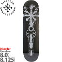 ■ブランドDisorder Skateboards ディスオーダー スケートボード■商品名Revolver Deck リボルバー デッキ ■スペック ・インチ inch 幅8.0x長さ31.375 ウィールベース 14.25 ノーズ長/高 6.625/2.0 テール長/高 6.125/1.5 ・センチ cm 幅20.3x長さ79.7 ウィールベース36.2 ノーズ長/高16.8/5.0 テール長/高15.5/3.8 ---------- ・インチ inch 幅8.125x長さ31.5 ウィールベース 14.25 ノーズ長/高 6.75/1.875 テール長/高 6.125/1.5 ・センチ cm 幅20.6x長さ80.0 ウィールベース36.2 ノーズ長/高17.1/4.7 テール長/高15.5/3.8 ※メーカー情報と実測値。個体差有り■特徴・PS Sticks社工場製造 ・ナイジャヒューストン専用の金型で製造 ・お椀型で回転性が良い独特形状 ・ミディアムコンケーブ ・ダブルキック ・チーム公認モデル■商品情報ストリート、スケートボードパーク、ランプなどオールマイティに遊べる全体にバランスの良い数値設計のナイジャコンケーブ、ダブルキックデッキ。高品質の素材使用し、洗練されたデザインが特徴の初心者からコンペティターまで使えるスケートボード専用ボード。 有名ブランドをハンドメイドで丁寧に手掛け、各トップブランドから絶大に支持されているメキシコ「PS Sticks社」製造。8.0と8.125インチはこれまで一般に公開していなかったナイジャヒューストン専用の金型で作られています。 現在ナイジャは8.125インチを使用。 初心者の方でも乗りやすく上級者の方には、より高いパフォーマンスを発揮できるディスオーダーブランドデッキをお試しください。■スタイル・ストリート ・パーク ・ランプ ・コンペティション■概要人生のほとんどをプロスケートボーダーとして過ごしてきたナイジャヒューストンが自分自身を初めて創造し表現した世界が注目するスケートボーダーのためのブランド。スケートボードに対する情熱と、彼の独自のスタイルを表現しています。■ご注意事項・デッキ面、側面が木目の場合、カラーアソートのため画像と違う場合があり指定不可 ・同梱ステッカー、ラベルの有無、シュリンク破れや無し、わずかな擦り傷がある場合があります ・国内正規品の輸入スケボー用品の性質上、上記事柄については不良品に含まれませんので予めご了承ください ・スケートボード組み立てには別途トラック、ウィール、ベアリング、ウィール、ハードウェア、デッキテープが必要です。■リンク別売りデッキテープはコチラその他ディスオーダーはコチラメーカー希望小売価格はメーカー商品タグに基づいて掲載していますスケートボード - スケボー - スケボーデッキ - ディスオーダーデッキ DISORDER REVOLVER DECK8.0/8.125 inch ■ブランドDisorder Skateboards ディスオーダー スケートボード■商品名Revolver Deck リボルバー デッキ ■スペック ・インチ inch 幅8.0x長さ31.375 ウィールベース 14.25 ノーズ長/高 6.625/2.0 テール長/高 6.125/1.5 ・センチ cm 幅20.3x長さ79.7 ウィールベース36.2 ノーズ長/高16.8/5.0 テール長/高15.5/3.8 ---------- ・インチ inch 幅8.125x長さ31.5 ウィールベース 14.25 ノーズ長/高 6.75/1.875 テール長/高 6.125/1.5 ・センチ cm 幅20.6x長さ80.0 ウィールベース36.2 ノーズ長/高17.1/4.7 テール長/高15.5/3.8 ※メーカー情報と実測値。個体差有り■特徴・PS Sticks社工場製造 ・ナイジャヒューストン専用の金型で製造 ・お椀型で回転性が良い独特形状 ・ミディアムコンケーブ ・ダブルキック ・チーム公認モデル■商品情報ストリート、スケートボードパーク、ランプなどオールマイティに遊べる全体にバランスの良い数値設計のナイジャコンケーブ、ダブルキックデッキ。高品質の素材使用し、洗練されたデザインが特徴の初心者からコンペティターまで使えるスケートボード専用ボード。 有名ブランドをハンドメイドで丁寧に手掛け、各トップブランドから絶大に支持されているメキシコ「PS Sticks社」製造。8.0と8.125インチはこれまで一般に公開していなかったナイジャヒューストン専用の金型で作られています。 現在ナイジャは8.125インチを使用。 初心者の方でも乗りやすく上級者の方には、より高いパフォーマンスを発揮できるディスオーダーブランドデッキをお試しください。■スタイル・ストリート ・パーク ・ランプ ・コンペティション■概要人生のほとんどをプロスケートボーダーとして過ごしてきたナイジャヒューストンが自分自身を初めて創造し表現した世界が注目するスケートボーダーのためのブランド。スケートボードに対する情熱と、彼の独自のスタイルを表現しています。■ご注意事項・デッキ面、側面が木目の場合、カラーアソートのため画像と違う場合があり指定不可 ・同梱ステッカー、ラベルの有無、シュリンク破れや無し、わずかな擦り傷がある場合があります ・国内正規品の輸入スケボー用品の性質上、上記事柄については不良品に含まれませんので予めご了承ください ・スケートボード組み立てには別途トラック、ウィール、ベアリング、ウィール、ハードウェア、デッキテープが必要です。■リンク別売りデッキテープはコチラその他ディスオーダーはコチラ