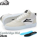 【ラスト1足】ラカイ 26cm ケンブリッジミッド ホワイト/ブラック スエード Lakai Cambridge Mid White/Black Suede スケボーシューズ スケシュー スケートボード スケボー シューズ ブランド ミッドカット バルカナイズド バルク スニーカー シューズ 大人 靴