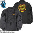 サンタクルーズ 中綿コーチジャケット スラッシャー フレームドットジャケット Santa Cruz Skateboards Thrasher Flame Dot Santa Cruz Men's Jacket スケートボード スケボー アパレル ブランド 裏キルティング ストリートファッション 人気 カットバック