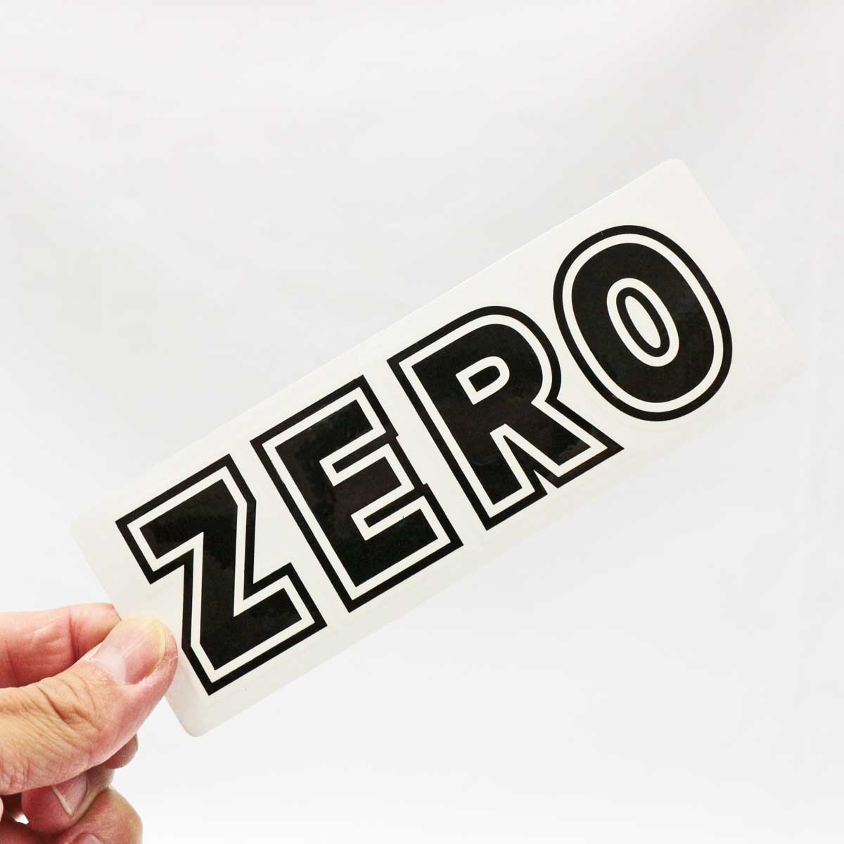 ZERO スケボー ステッカー ゼロ ボールド 16.5x6.5cm シール スケートボード スマホ 車 バイク ヘルメット スノーボード サーフボード スーツケース キャリーバッグ ボトル 防水 デカール かっこいい おしゃれ US直輸入