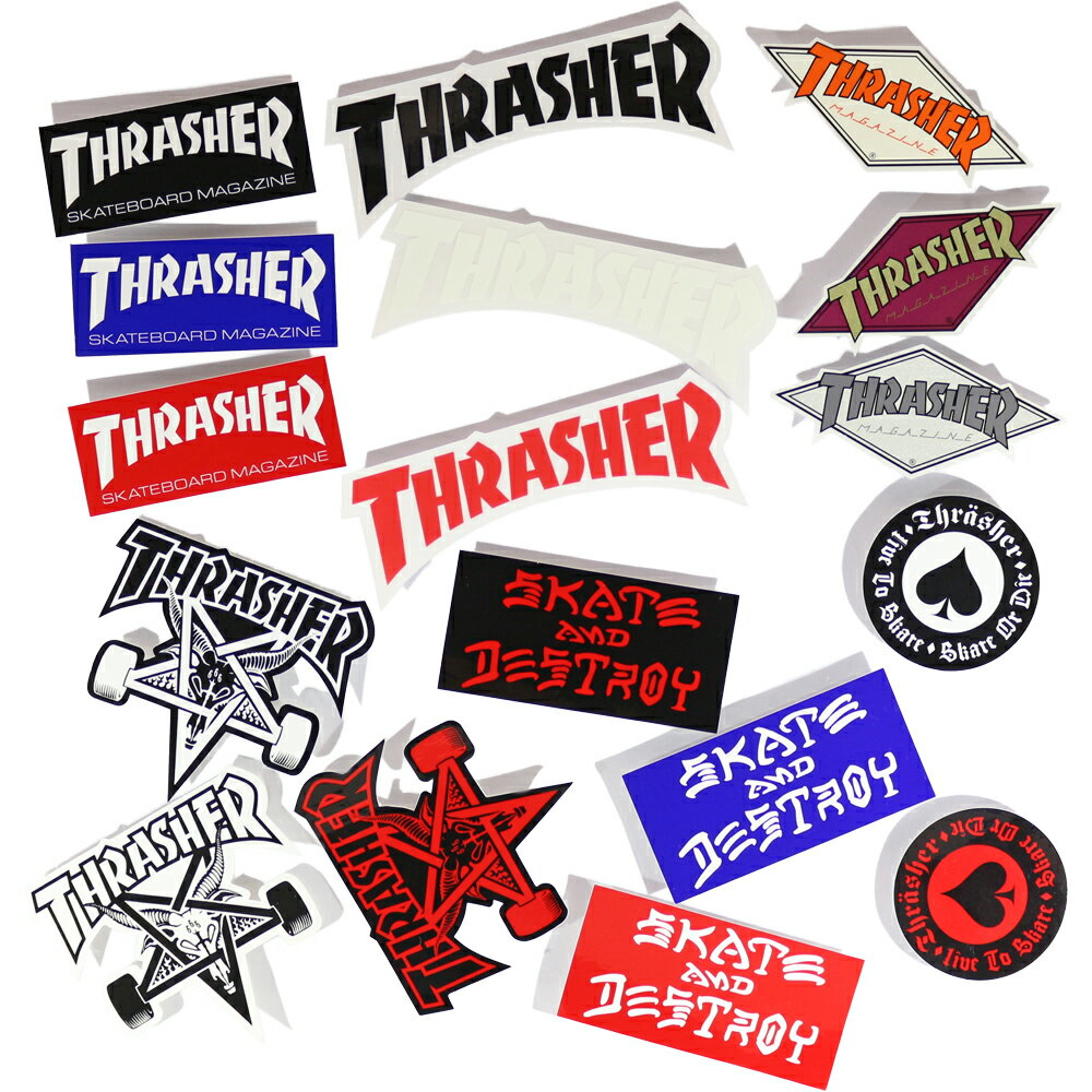 Thrasher スラッシャー ステッカー スケートボード スケボー スケート マガジン ファイヤー ...