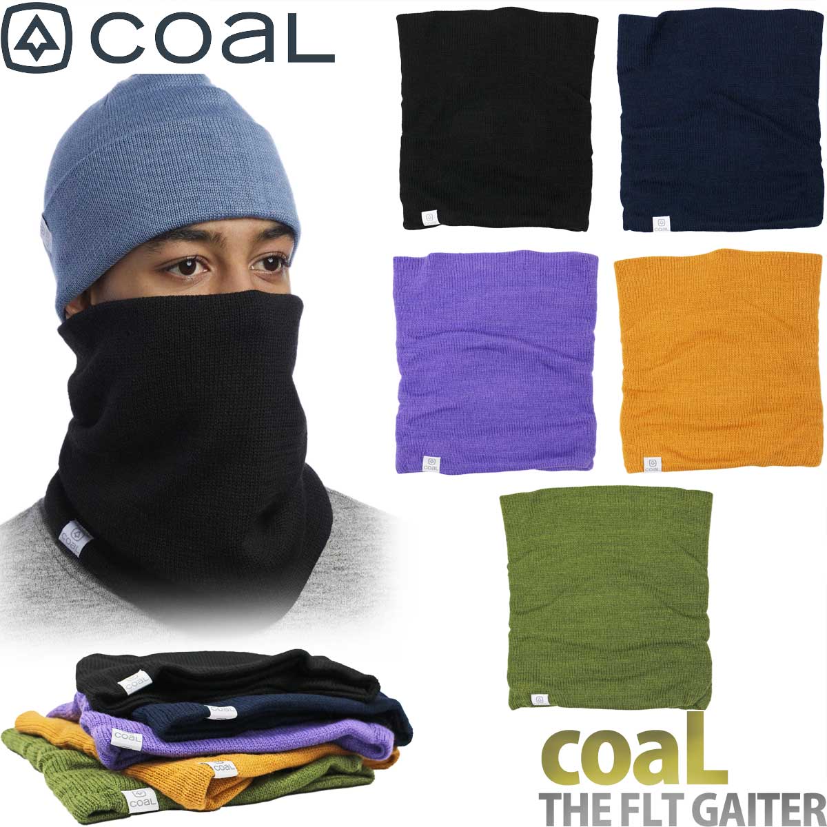 樂天商城 - コール │ フレナライト ネックウォーマー │ Coal The FLT Recycled Knit Gaiter リサイクルニット ゲイター 防寒 防風 伸縮 Polylana ポリアラナ フリーサイズ