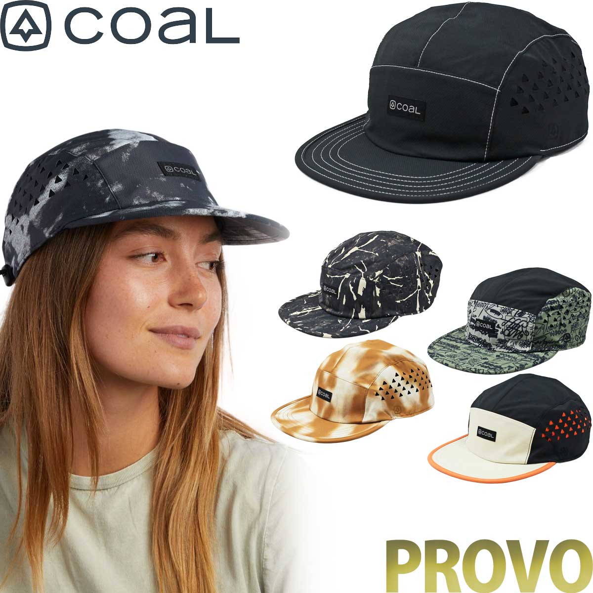 樂天商城 - コール キャップ │ プロボ UPFテック 5パネル │ Coal The Provo UPF Tech 5Panel Cap UV 紫外線 カット 軽量 軽い涼しい 帽子 フラットブリム 平らつば 深さ浅め フリーサイズ メンズ