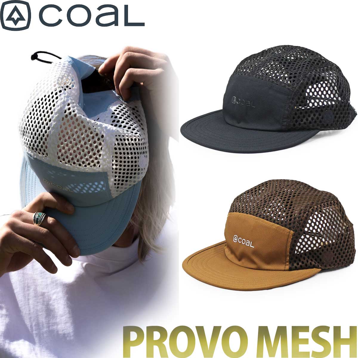樂天商城 - コール キャップ │ プロボ メッシュ ブリーザブル 5パネル │ Coal The Provo Mesh Breathable 5Panel Cap Cap UV 紫外線 カット 軽量 軽い涼しい 帽子 フラットブリム 平らつば 深さ浅め フリーサイズ メンズ