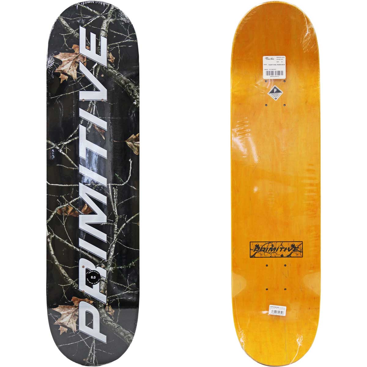 スケートボード専門店カットバックのプリミティブ スケボー デッキ │8.0インチ│ Primitive Skateboards Night Owl Team Deck プロ フナイトオウル チーム｜アングル2