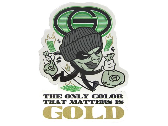 GOLD ゴールド The Only Color ステッカー スケートボード, スケボー スケート ,ゴールド,GOLD,KAYO,ステッカー