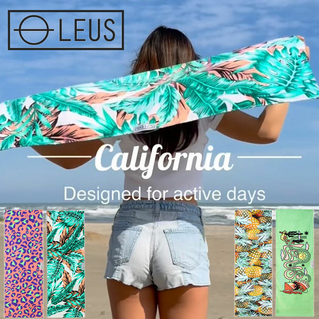 樂天商城 - LEUS レウス ACTIVE ECO TOWEL アクティブ エコ タオル マフラータオル スポーツタオル ミニバスタオル 100×34cm ハンギング ルループ付き 吸水 速乾 100% リサイクルコットン サステナブル フィットネス ヨガ サウナ ジム アウトドア ランニング おしゃれ 選べるデザイン