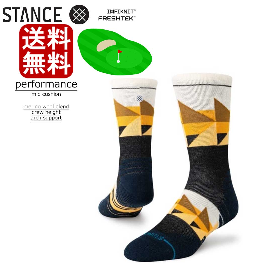 Stance Condor Mid Wool Crew Merino Wool Blend with INFIKNIT スタンスソックス コンドル ミッド メリノウール ブレンド インフィニット 靴下 25.5-29.0cm ギフト 男性 彼氏 プレゼント 贈り物 ゴルフ ゴルフソックス コンペ 景品