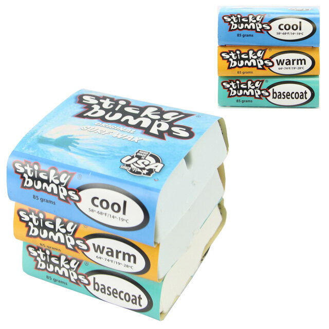 サーフワックス Sticky Bumps スティッキーバンプス サーフィン ワックス WAX COLD WARM BASE COAT COOL