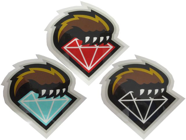 Diamond SUPPLY.CO Grizzly ダイヤモンド サプライ グリズリー Bear Hand Diamond Sticker スケートボード, スケボー…