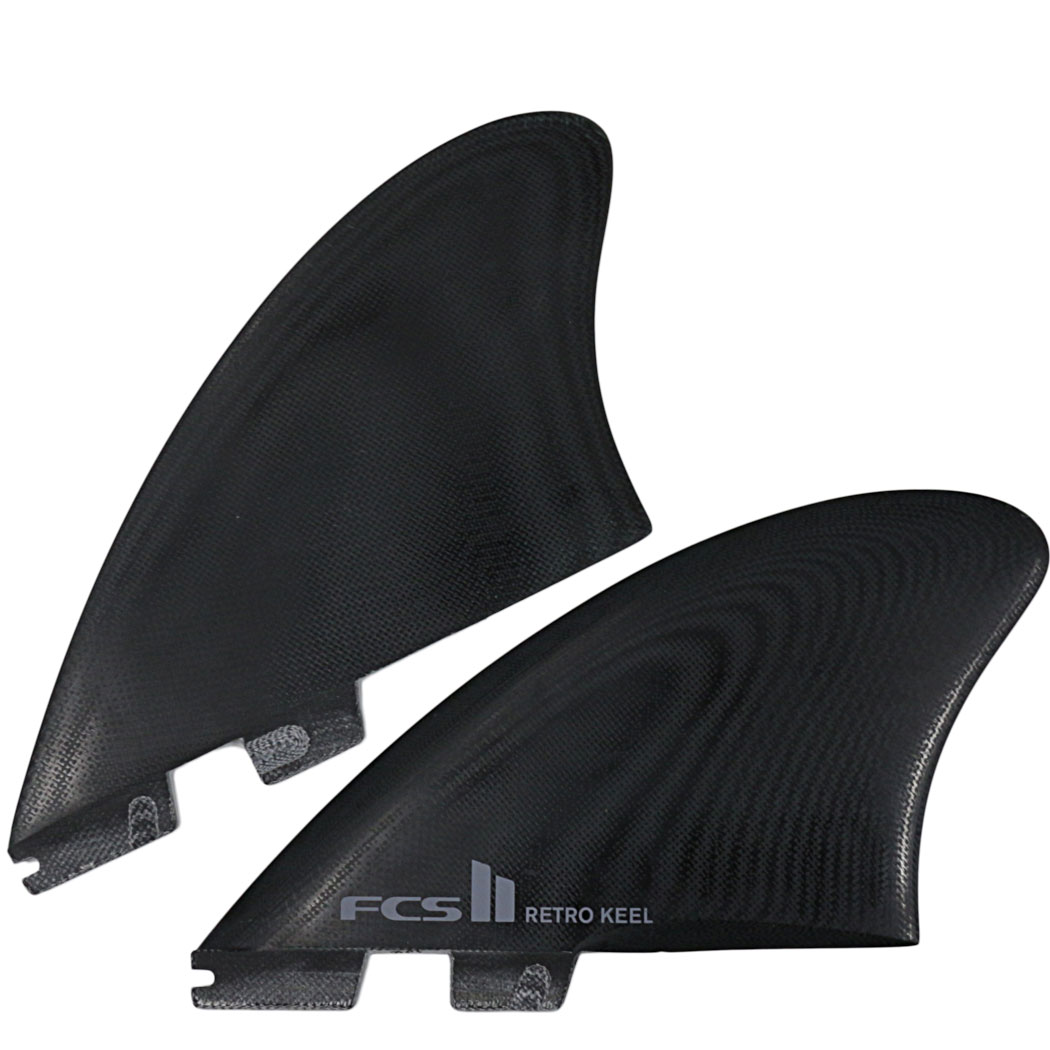 FCS II RETRO KEEL TWIN FIN SET ツイン レトロ キール フィン ショートボード用 ...