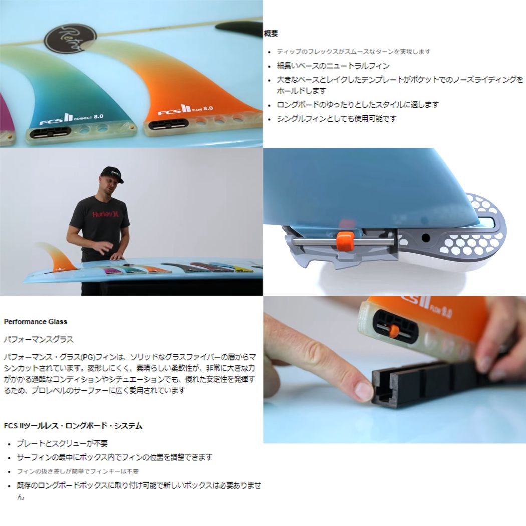 FCS II FLOW LONGBOARD FIN LB8.5フィン ロング ショートボード エフシーエス2 FCS...