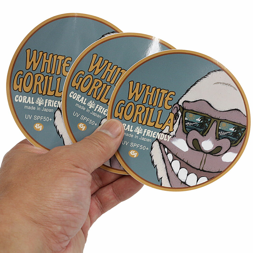 �ۥ磻�ȥ���� ���ꥸ�ʥ륹�ƥå��� 10cm��10cm White Gorilla OG Sticker �ޥ�󥹥ݡ��� �����ե��� ������ SURF STYLE
