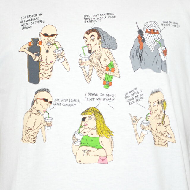 BAKER ベイカー Coffee Squad Wht Tee メンズ ストリート ファッション 半袖 スケボー