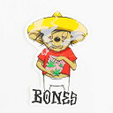 ブランドBONES ボーンズ 商品名WEEDY ウィーディー 商品情報 BONESのWEEDYのステッカーです。 特徴 代表的なスケートボードブランド 用途 スケボーデッキ スノーボード ノートパソコン スマホやすまほケース 車、バイク、自転車 窓や冷蔵庫など家電他、平らな面に貼り付けOK サイズ/縦(cm)×横(cm) 10.5×7 概要 伝説のスケートブランドPOWELL PERALTAより生まれたウィール＆ベアリングブランド、BONES(ボーンズ)。 スケート界にて最高峰のクオリティーのウィールとベアリングを生み出し、発売より30年近く経つ今でも不動の地位を確立している。