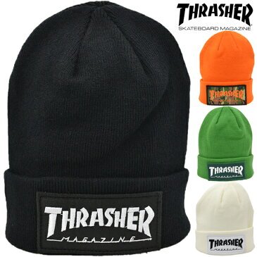 クーポンで5％引きも THRASHER スラッシャー ニット キャップ ビーニー 帽子 Pach Beanie スケートボード スケボー スケート マガジン