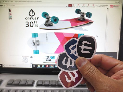 Carver カーバー Mark Logo Sticker 3.5×4 スケートボード スケボー スケート ステッカー シール