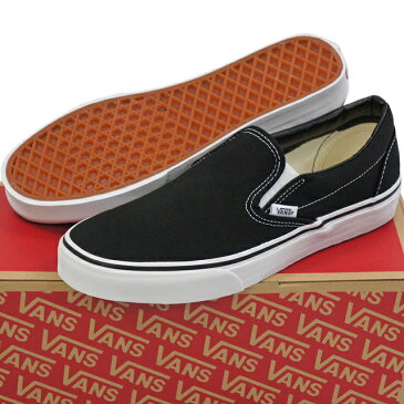 USA企画 VANS バンズ シューズ Classic Slip On Canvas Black 23-30cm クラシック スリッポン キャンバス ブラック ローカット スニーカー 靴 キッズ メンズ レディース ヴァンズ スケートボード スケボー スケート 並行輸入品