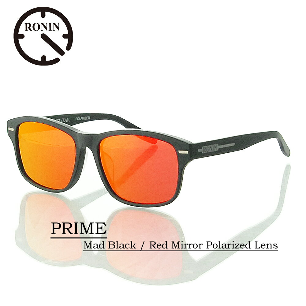 Ronin Eyewear 󥰥饹 ˥󥢥 и PRIME Mad Black/Red Mirror Polarized Lens