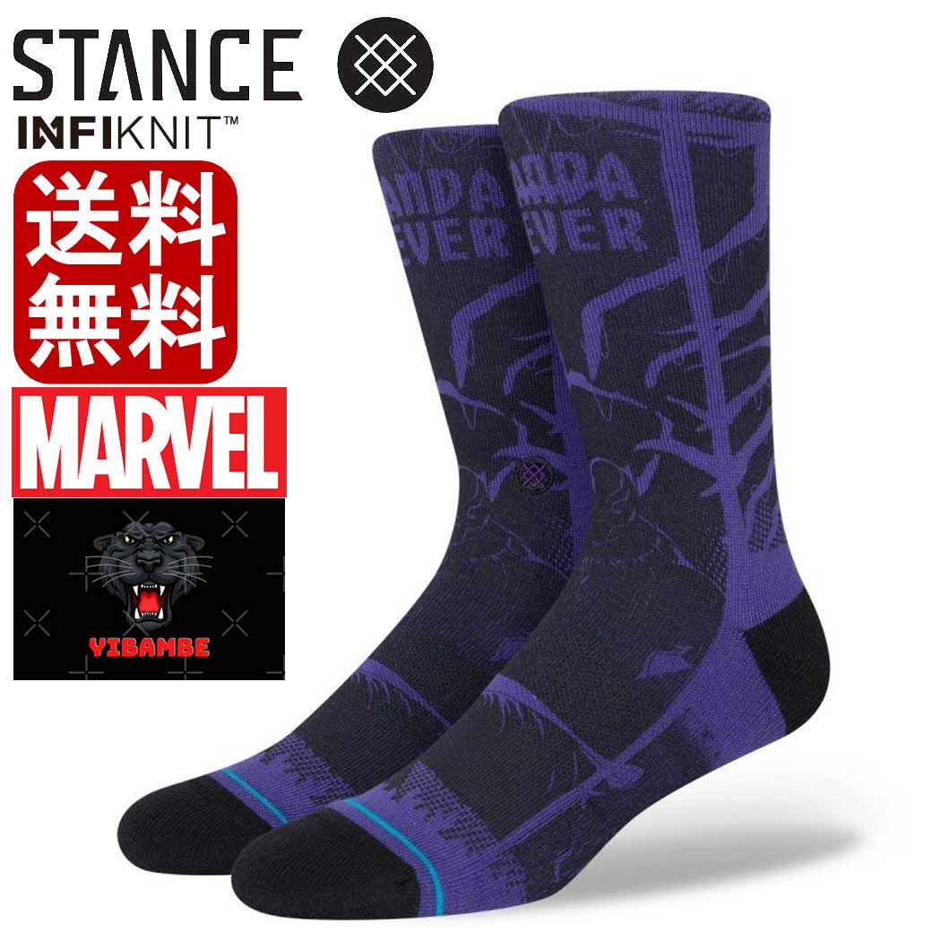 Stance ソックス スタンス STANCE x MARVEL YIBAMBE Crew Socks 靴下 マーベル コラボメンズ 25.5-29.0cm ギフト 男性 彼氏 プレゼント 贈り物 A555C22YIB ゴルフ ゴルフソックス 厚手 スポーツ トレーニング