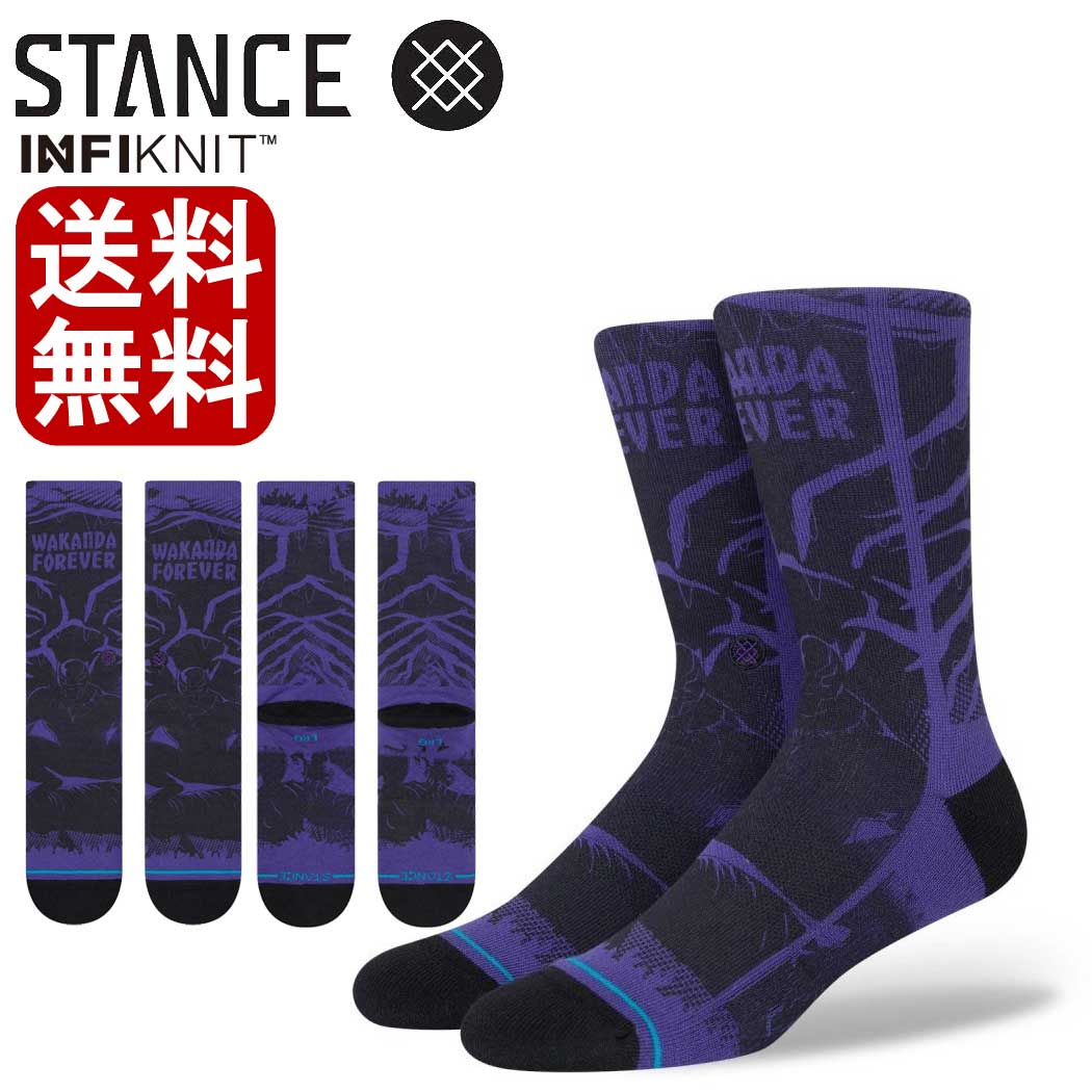 Stance ソックス スタンス STANCE x MARVEL YIBAMBE Crew Socks 靴下 マーベル コラボメンズ 25.5-29.0cm ギフト 男性 彼氏 プレゼント 贈り物 A555C22YIB ゴルフ ゴルフソックス 厚手 スポーツ トレーニング