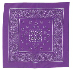 三角巾 ハンカチ バンダナ 紫