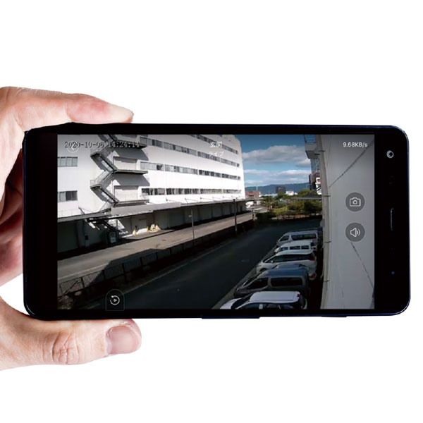 防犯カメラ 屋内 屋外 ワイヤレス スマホ操作 Wi-Fi 高画質 200万画素 モーションセンサー 動画撮影 玄関 駐車場 cute-shop-10041693 クーテ サンプル画像3