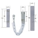 iNAHO イナホ FL-1-2 ドアチェーンロック キー2本付き 防犯 防犯用品