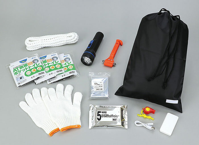 防災用品 車載用防災セット 12点 非常用 災害 トイレ 防災バッグ 防寒グッズ ライト ホイッスル