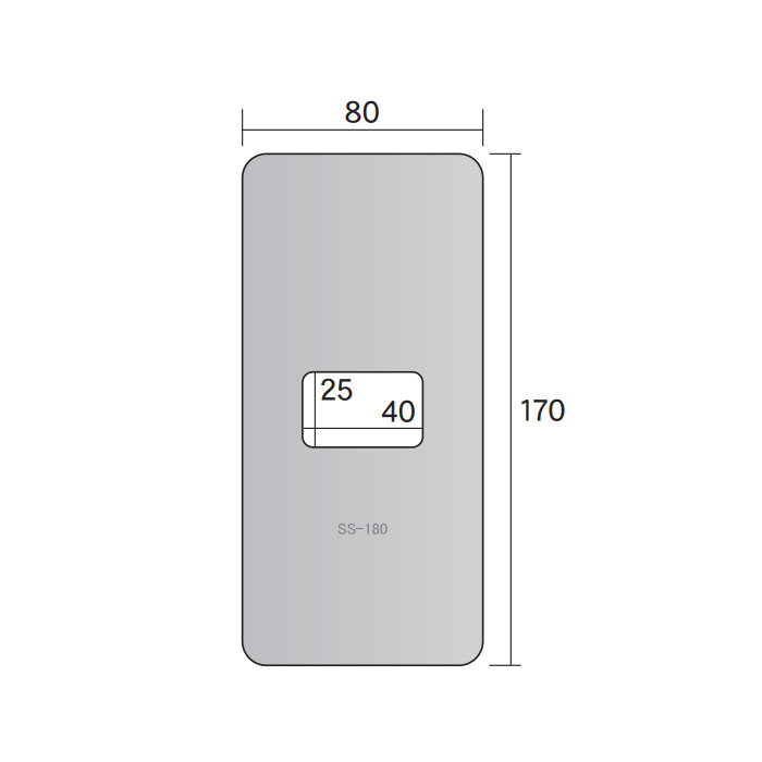 iNAHO スマートリムロックライト用 穴隠し エスカッション SS-180 2枚セット 切り欠き穴隠し