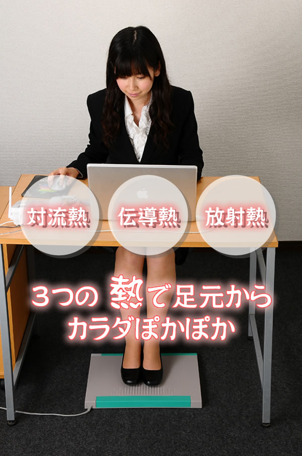 温波式足温器 デスクスパ DESK SPA (送料無料) 足元暖房器