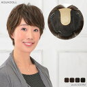 アクアドール 総手植え人毛MIX6分ウィッグ リアルスキン ボリュームゆるカール ahp024 (送料無料) トップピース ウイッグ 白髪かくし ボリュームアッ...