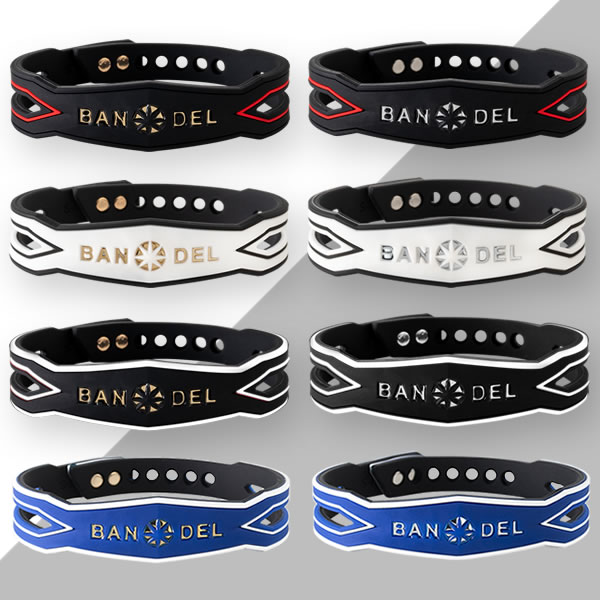 バンデル スラッシュ ブレスレット (メール便送料無料) BANDEL slash bracelet シリコン パワー バランス ブラック ホワイト 無料 ギフト ラッピング boostech ブーステック バランス スピード パワー 柔軟性