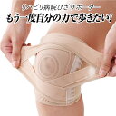 らくらく温泉ひざサポーター (メール便送料無料) 膝 サポーター リハビリ 加圧式 脚 足 膝 ひざ 屈伸 運動 歩行 加圧サポート 敬老の日 誕生日 父の日 ...