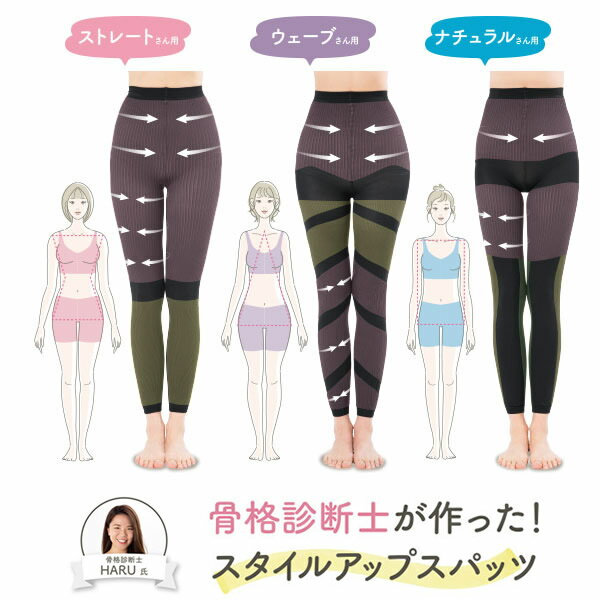 骨格診断士が作った スタイルアップスパッツ (全国一律送料無料) スパッツ 引き締め 着圧 スリム インナー 補正 スタイルアップ ガードル レギンス タイツ