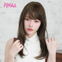 【おまけ付き】プリシラ オールウィッグ【ガーリッシュストレートミディ】A-708耐熱 (送料無料) PRISILA フルウィッグ ロング コスプレ ウィック ウ...