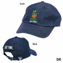 ラットフィンク エンブロイダリー キャップ（グリーン ブラック デニム）(288)RatFink Embroidery Cap (RICF053:GR RICF053:BK RICF053:DM)