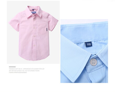 メール便送料無料半袖フォーマルシャツ男の子タキシードシャツホワイトブルーピンク子供服ワイシャツ半袖可愛いet040h