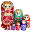 ロシア 人形 マトリョーシカ クリスマス オブジェ 10個組 20cm 工芸品 木製品 ギフト プレゼント かわいい 人形 インテリア 手描き 北欧雑貨 おしゃれ おもちゃ 飾り 誕生日 子供