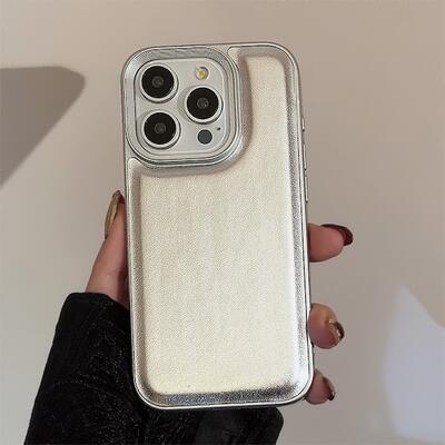 Rakuten - シルバー レザー調 シンプル フェイクレザー 韓国っぽ シルバーメタル Y2K スマホケースアイフォンケース携帯ケースiphone11iphone12iphone12proiphone12proMAXiphone13iphone13proiphone13proMAXiphone 14 iphone14proiphone14proMAXiphone15iphone15proiphone15proMAX
