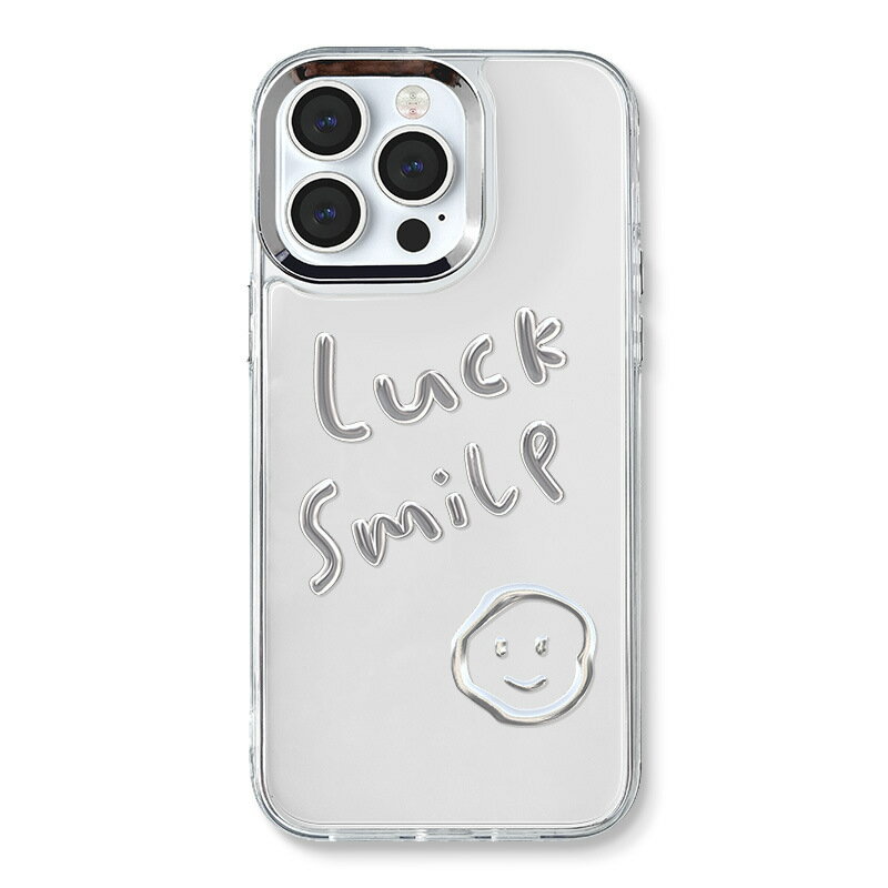 Rakuten - ミラー 鏡 スマイル ニコちゃん 可愛い シンプル スマホケース アイフォンケース 携帯ケース iPhone11 iPhone12 iPhone13 iPhone14 iPhone15