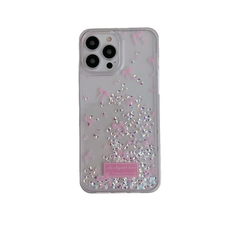 Rakuten - ビジュー 流砂 流れる 宝石風 キラキラ スマホケース 女子力 透明 クリアケース 携帯ケース リボンiPhone11iPhone12iPhone13iPhone14iPhone15iPhone15proiPhone15proMAX