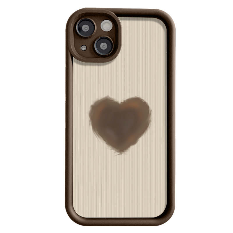 Rakuten - ワンハート ブラウンベージュ シンプル 韓国っぽ おしゃれ スマホケース 携帯ケースiphone11 iphone12 iphone13 iphone14 iphone15